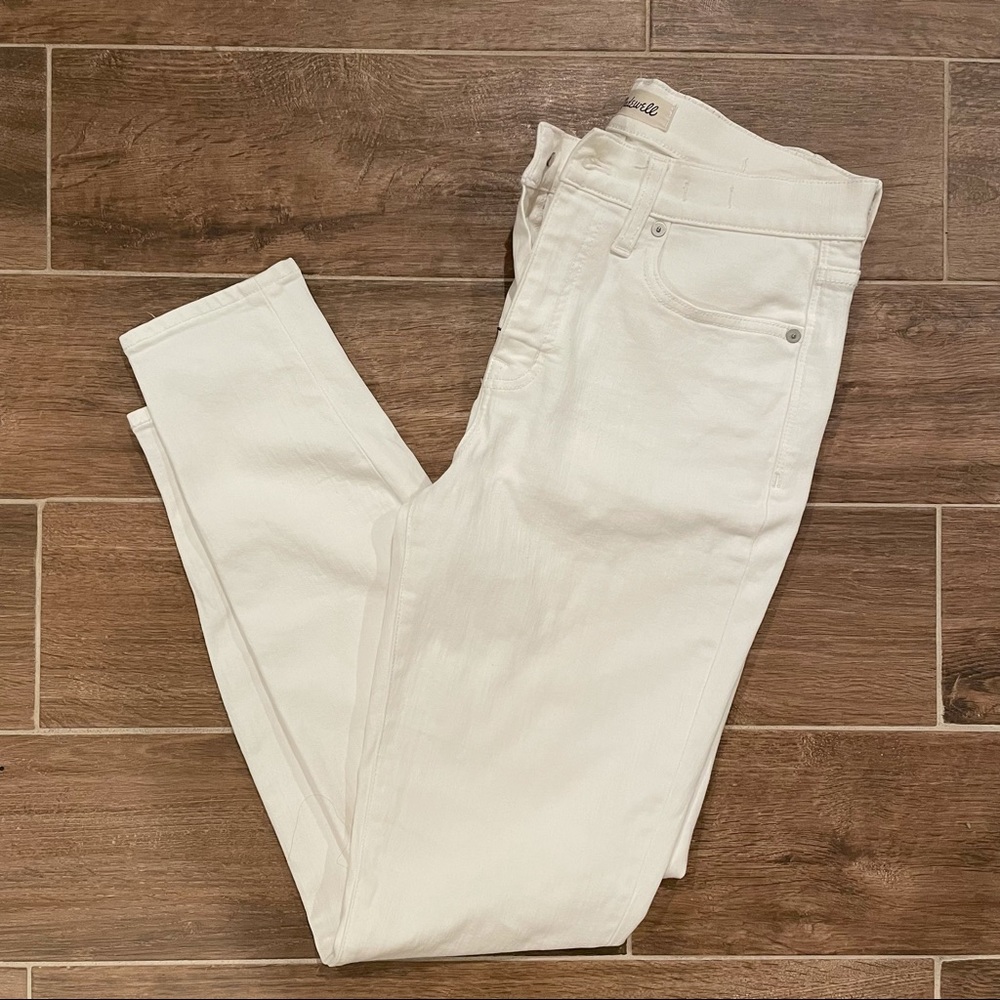 White Madewell high rise stretch skinny Jean size 28